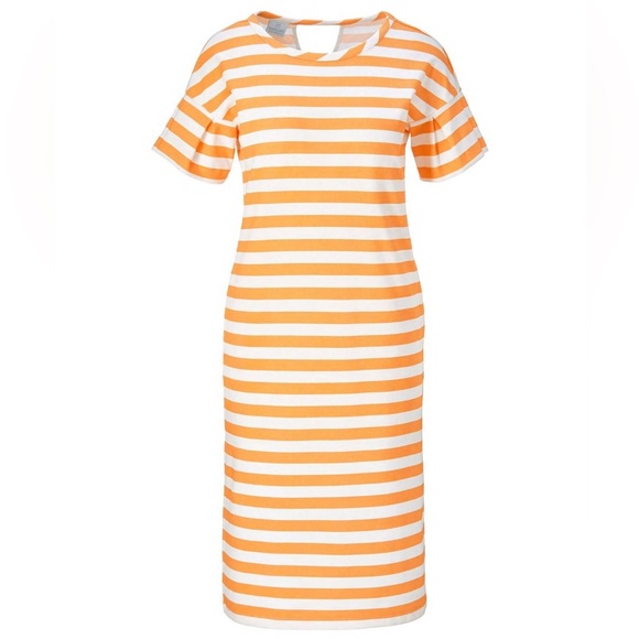 Madeleine Orange striped Dress - Picture 10 of 10